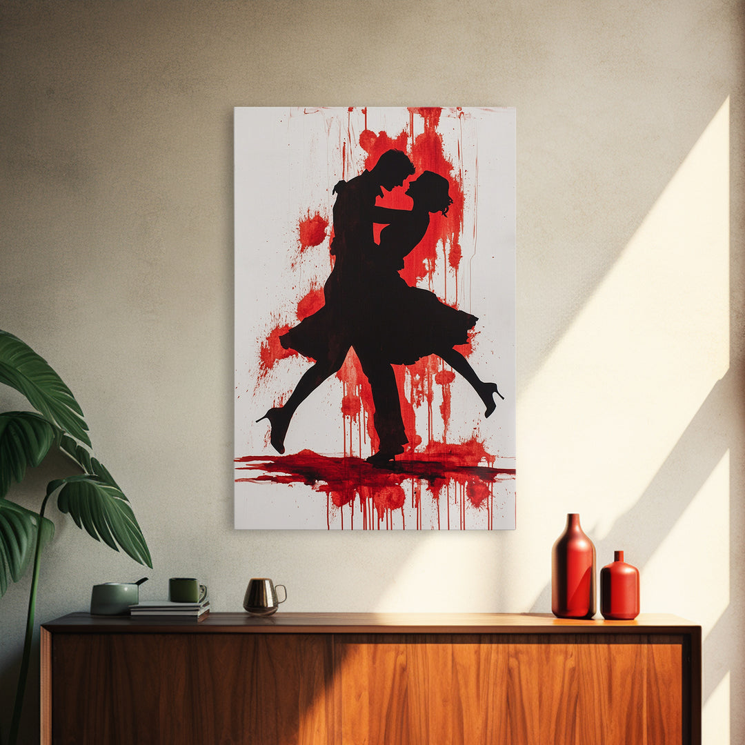 Couple Painting Print, Couple Dancing The Tango, Canvas Print, Wedding Decoration, Wedding Gift, Couple Art, Dancing Couple Art