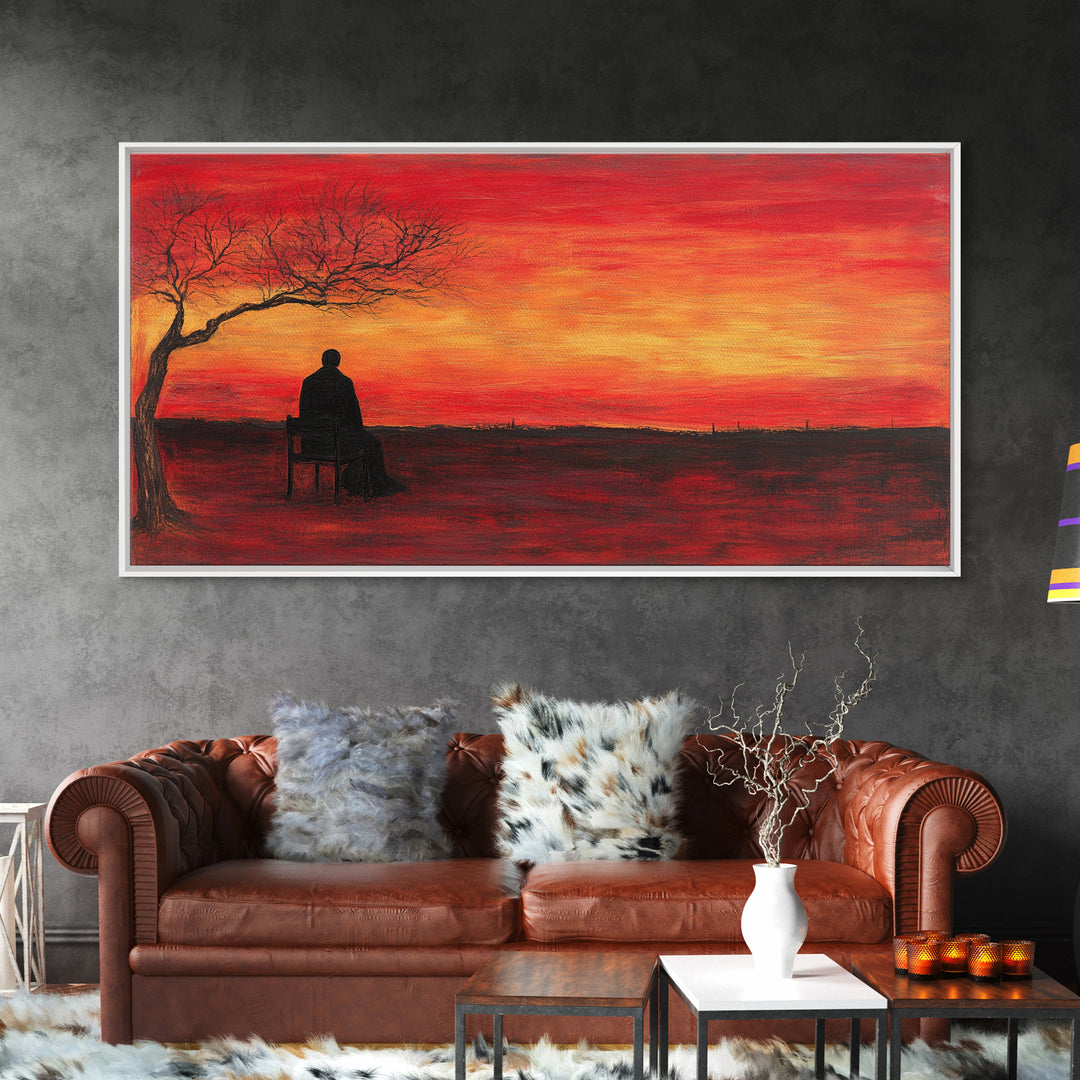 Despair - Framed Canvas Print - Moody Decor - Abstract Wall Art