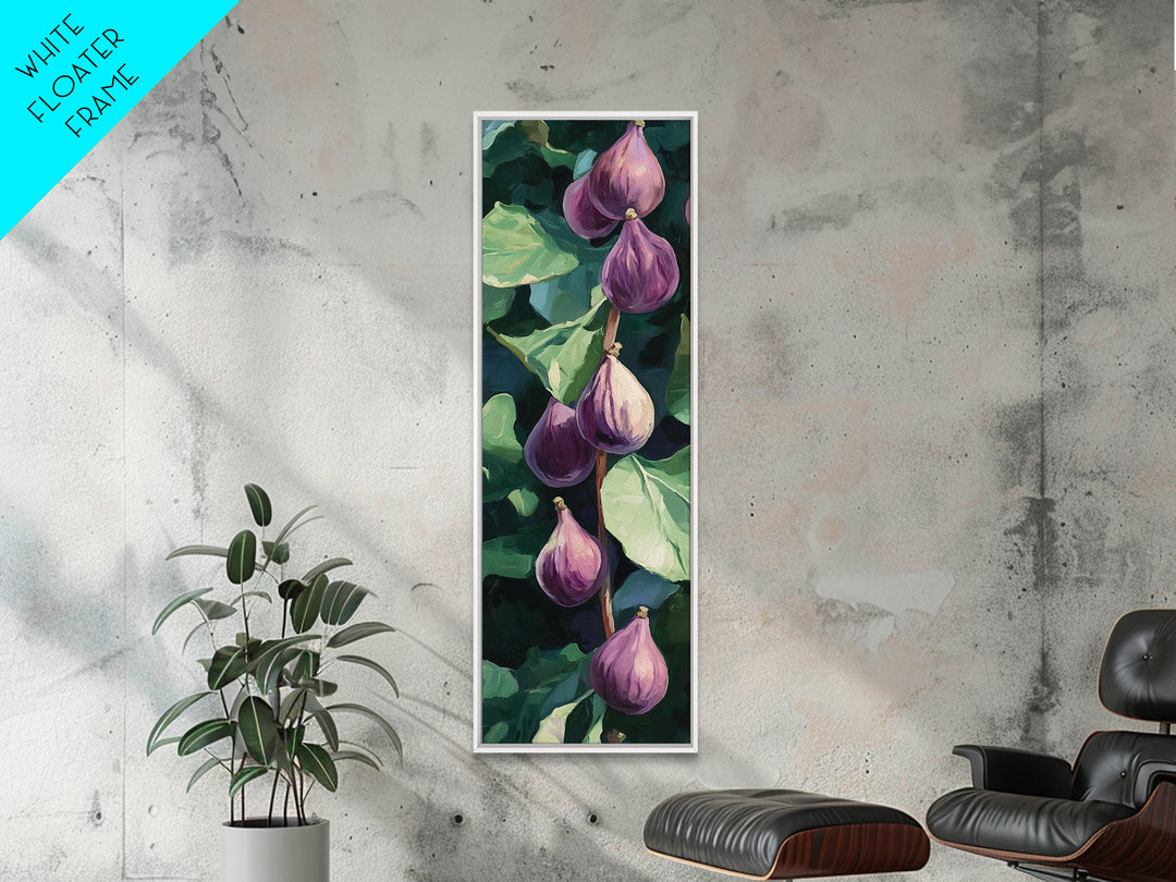 Canvas Print Figs and Leaves Painting Rustic Kitchen Art Farmhouse Decor Botanical Prints Food Review Wall Art