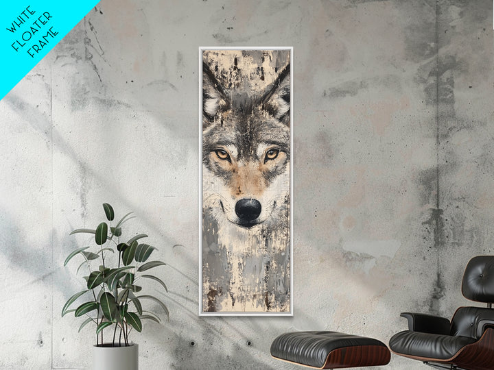Canvas Print of Wolf Eyes Close-Up, Moody Art, Above Couch Art, Rustic Wall Art, Therapy Art, Wildlife Inspired
