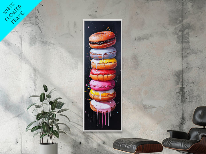 Cute Oil Painting Print of Macaroons - Kitchen Wall Art - Kitchen Decor - Framed Canvas Print - Preppy Kitchen Art - Girly Decor - Food Painting