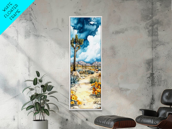 Joshua Tree California Watercolor Painting Print - California Art - Tall Skinny Art - Narrow Art - Joshua Tree Painting - Joshua Tree Art