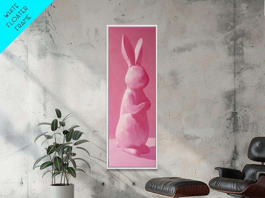 Abstract Painting Print of a Bunny Rabbit, Pink Wall Art, Preppy Wall Art, Gift For Her, Girl's Room Wall Art, Rabbit Painting, Girl Art