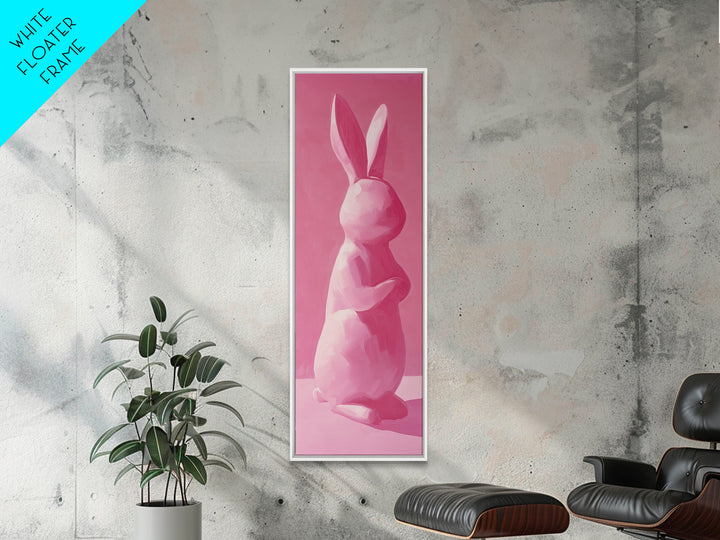 Abstract Painting Print of a Bunny Rabbit, Pink Wall Art, Preppy Wall Art, Gift For Her, Girl's Room Wall Art, Rabbit Painting, Girl Art