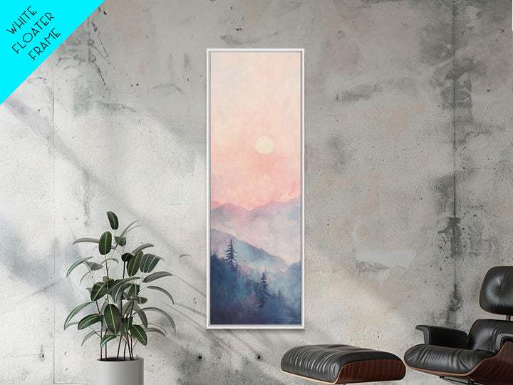 Sunset Over the Blue Ridge Mountains, Framed Canvas Print, Blue Ridge Mountains Painting, Home Decor, Ready To Hang Art, Mountain Painting
