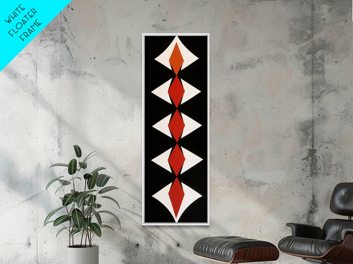 Canvas Print of Botanical Art with Blue and Green Wall Art Theme, Boho Art, Minimalist Decor, Tall Narrow Art, Above Bed Wall Art, Living Room Art, Skinny Wall Art