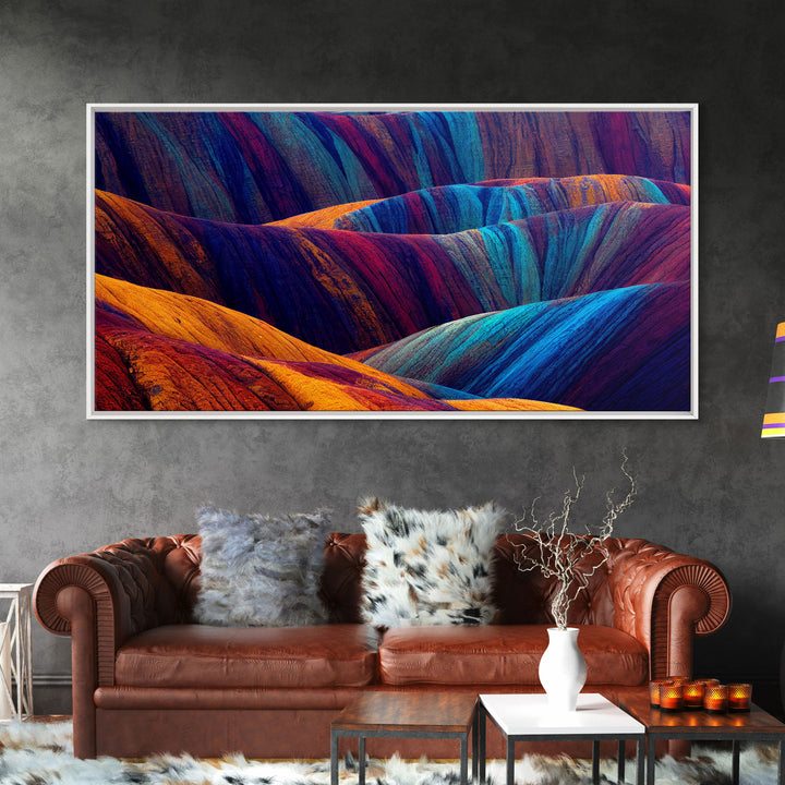 Beautiful Geological art, Geology, Colorful stone formations, ready to hang canvas print wall art, framed canvas wall art, mancave wall art