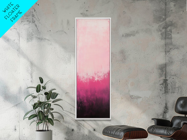 Gradient Pink Ombre Framed Canvas Print Light Pink Abstract Wall Art Bedroom or Living Room Coastal Cowgirl Aesthetic