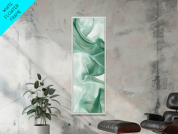 Abstract Green Canvas Print, Botanical Wall Art, Whimsical Minimalist Sage Artwork, Moody Decor for Bedroom or Guest Room, Gift Idea