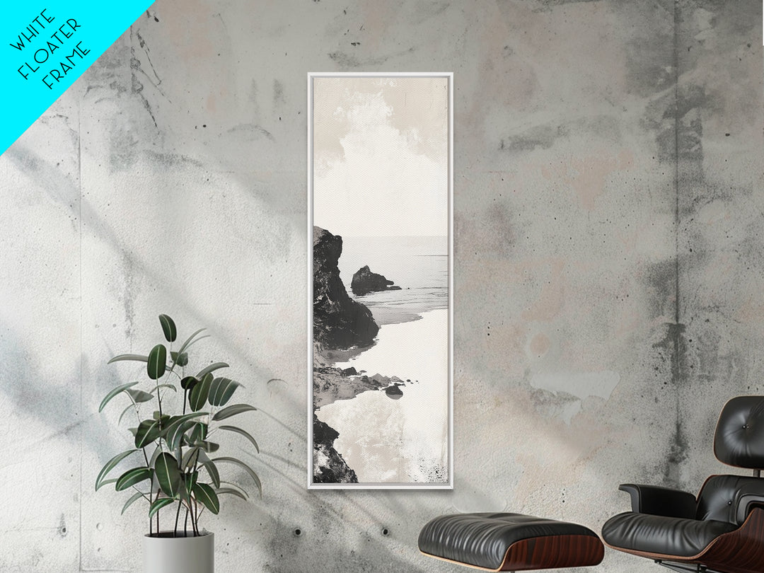 Tranquil Coastal Rocks Canvas Print Nautical Wall Art Minimalist Art Seascape Art Bedroom or Living Room Rustic Coastal Decor Piece
