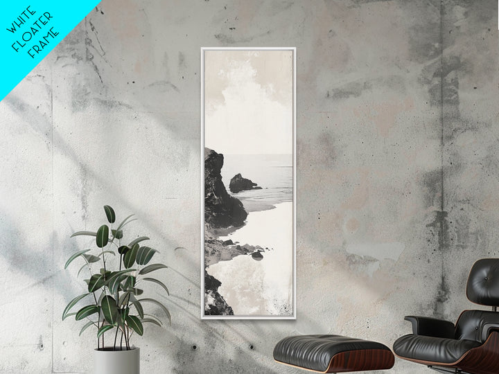 Tranquil Coastal Rocks Canvas Print Nautical Wall Art Minimalist Art Seascape Art Bedroom or Living Room Rustic Coastal Decor Piece