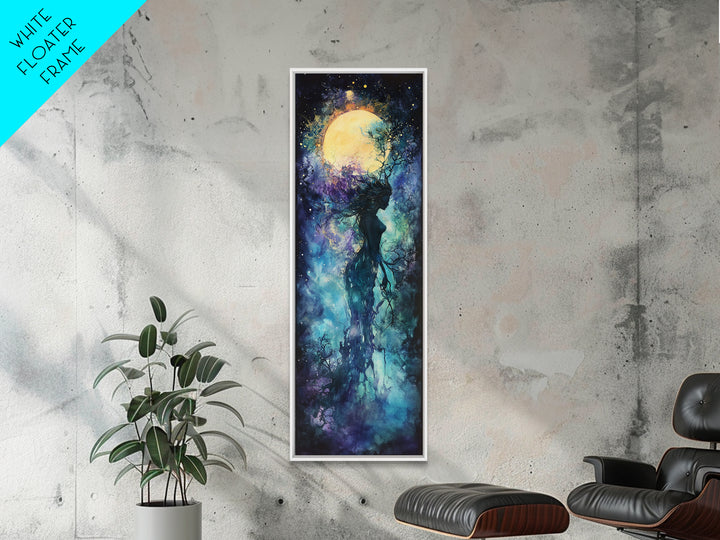 Solar Ritual Canvas Print Featuring Goddess Art Print, Phoenix Metal Inspired Abstract Sacred Geometry Art Perfect Bedroom Decor