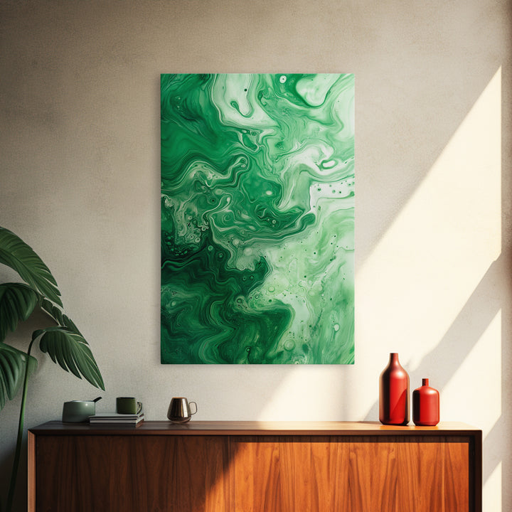 Abstract Sage Green Canvas Print, Modern Wall Art, Minimalist Home Decor, Wabi Sabi Wall Art, Farmhouse Living Room Decor