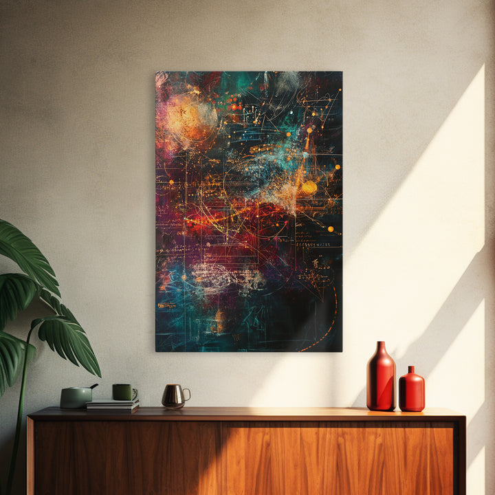 Cosmic Science Canvas Print Abstract Scientific Artwork Universe Wall Art Therapy Art Modern Space Decor Astronomy Lover Gift