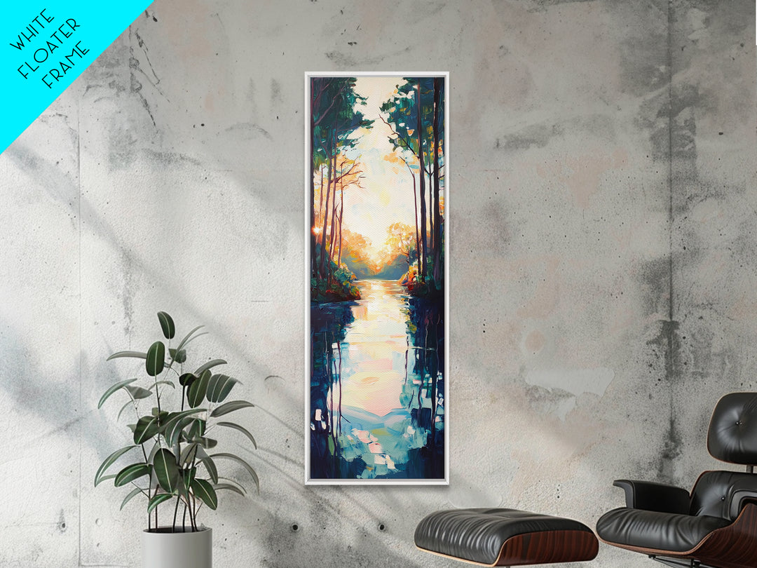 Forest Glow, Joshua tree art, wildflower painting, botanical prints, landscape painting, Framed Canvas Print, vertical wall art