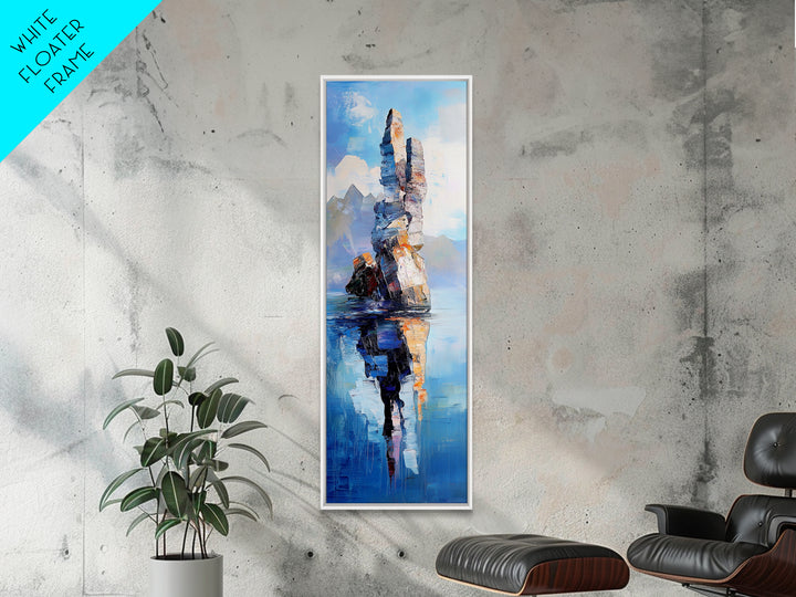Ocean Reflection, Coastal Rock, Nautical Wall Art, Blue and Green Art, Coastal Landscape, Christmas, Canvas Print, Above Couch Art
