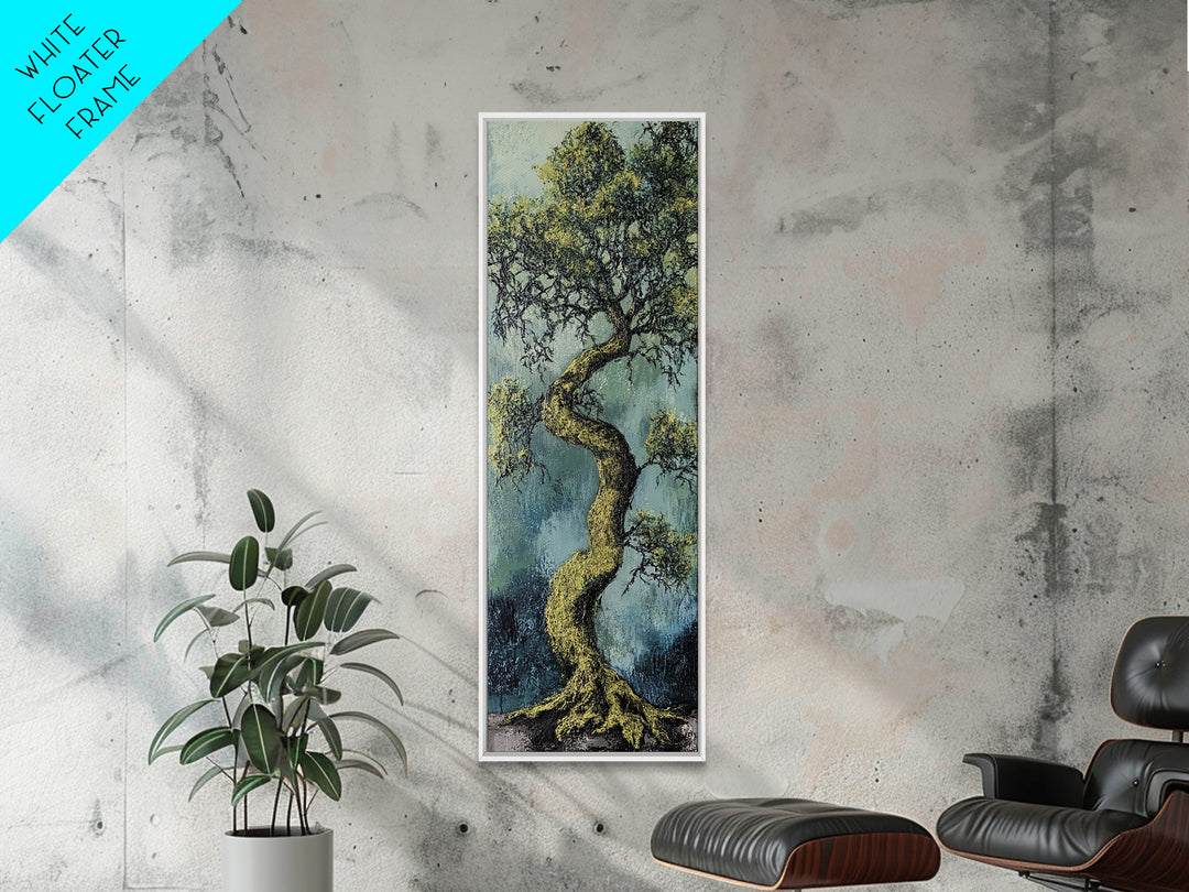 Oak Tree Art, Canvas Print, moody art, botanical prints, farmhouse art, vertical wall art, rustic art, extra wide art, above bed wall art