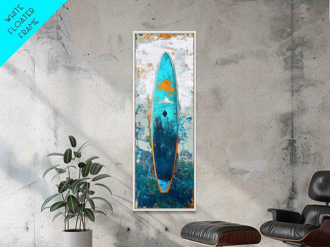 Ocean Paddle, nautical painting, coastal decor, framed canvas print, seascape painting, above bed wall art, rustic art, surf wall art