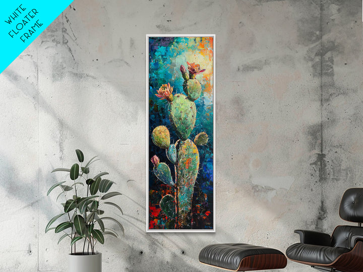 Blooming Cactus, agave painting, desert painting, southwest wall art, botanical prints, rustic wall art, floral artwork, Canvas Print