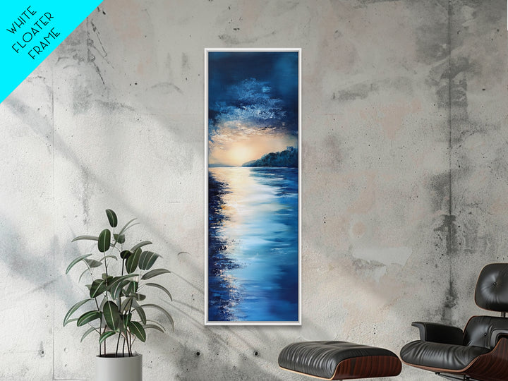 Sunset Over Water, Horizon Painting, Moody Art, Coastal Landscape Art, Guest Room Art, Nautical Decor, Canvas Print