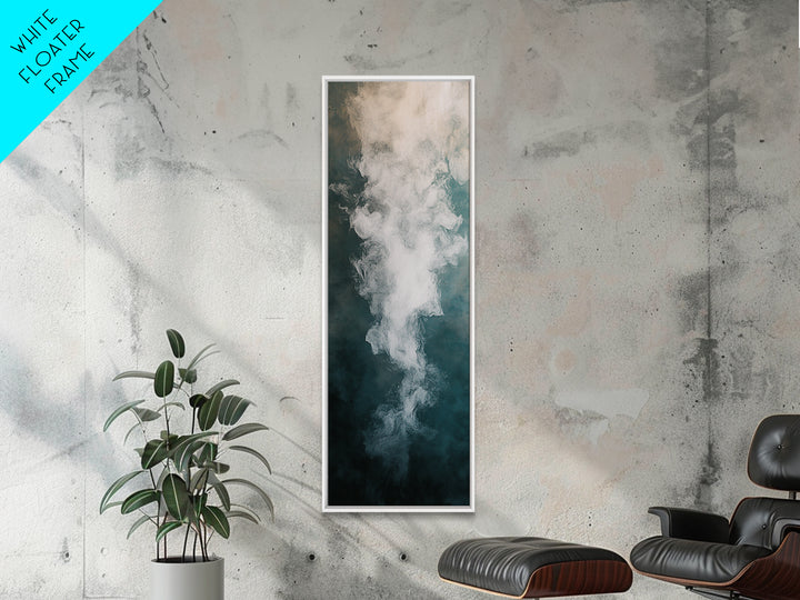 Abstract Smoke Art, Moody Wall Art, Wabi Sabi Art, Minimalist Painting, Dark Romance Painting, Framed Canvas Print, Vertical Art