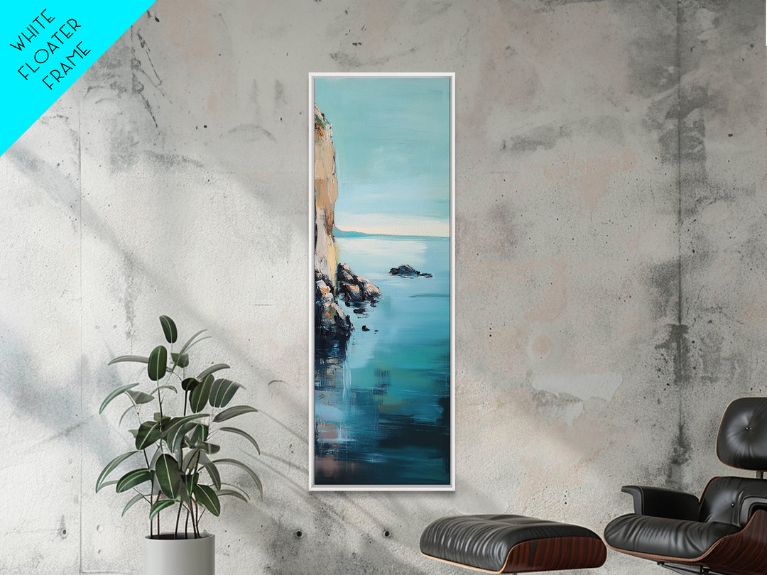 Cliffs and ocean, coastal landscape art, Ireland painting, seascape painting, nautical wall art, minimalist art, canvas print