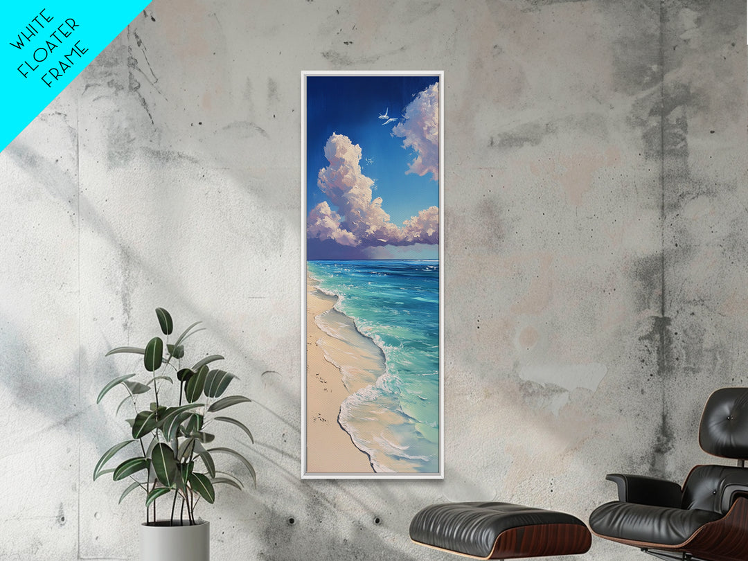 Beach Painting, Coastal Landscape Art, Ocean Waves, Nautical Wall Art, Seascape Painting, Canvas Print, Coastal Decor, Gift Idea