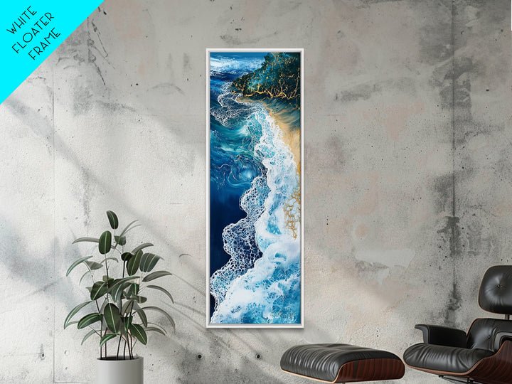 Abstract Ocean Painting, Nautical Wall Art, Coastal Wall Art, Seascape Painting, Blue and Green Wall Art, Canvas Print, Gift Idea