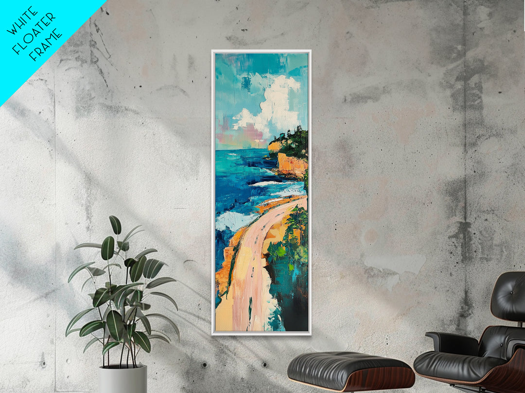 Coastal Cliffs, painting morro bay, surf wall art, seascape painting, coastal wall art, nautical decor, living room art, canvas print