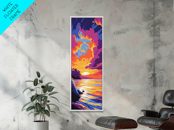 Ocean Sunset, Waves & Sky, Coastal Beauty, Canvas Print, Beach House Art, Nautical Wall Decor, Relaxing Home Accent, Summer Vibes