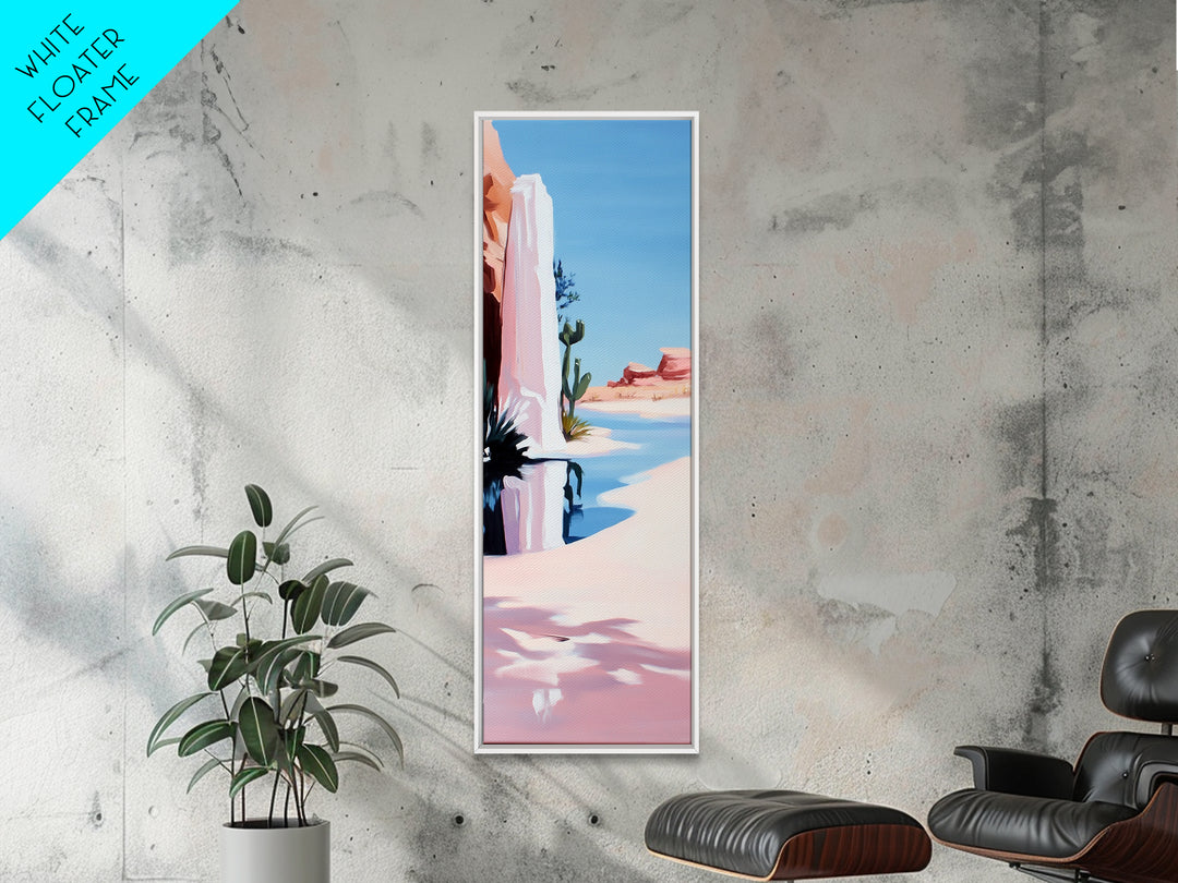 Desert Reflection, Pink Landscape, Minimalist Art, Canvas Print, Southwest Wall Art, Boho Decor, Modern Home, Living Room Art