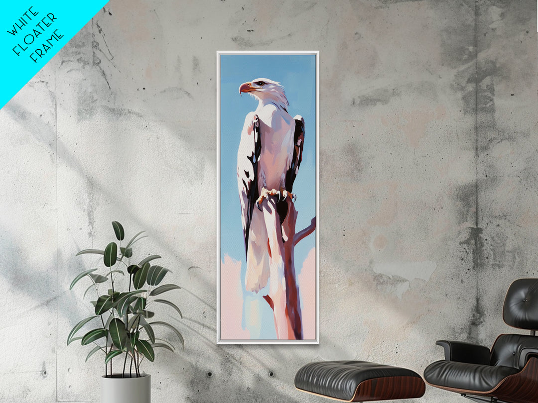 Bald Eagle, Majestic Bird, Wildlife Wall Art, Canvas Print, Nature Inspired Decor, Rustic Home Art, Minimalist Animal Paintin