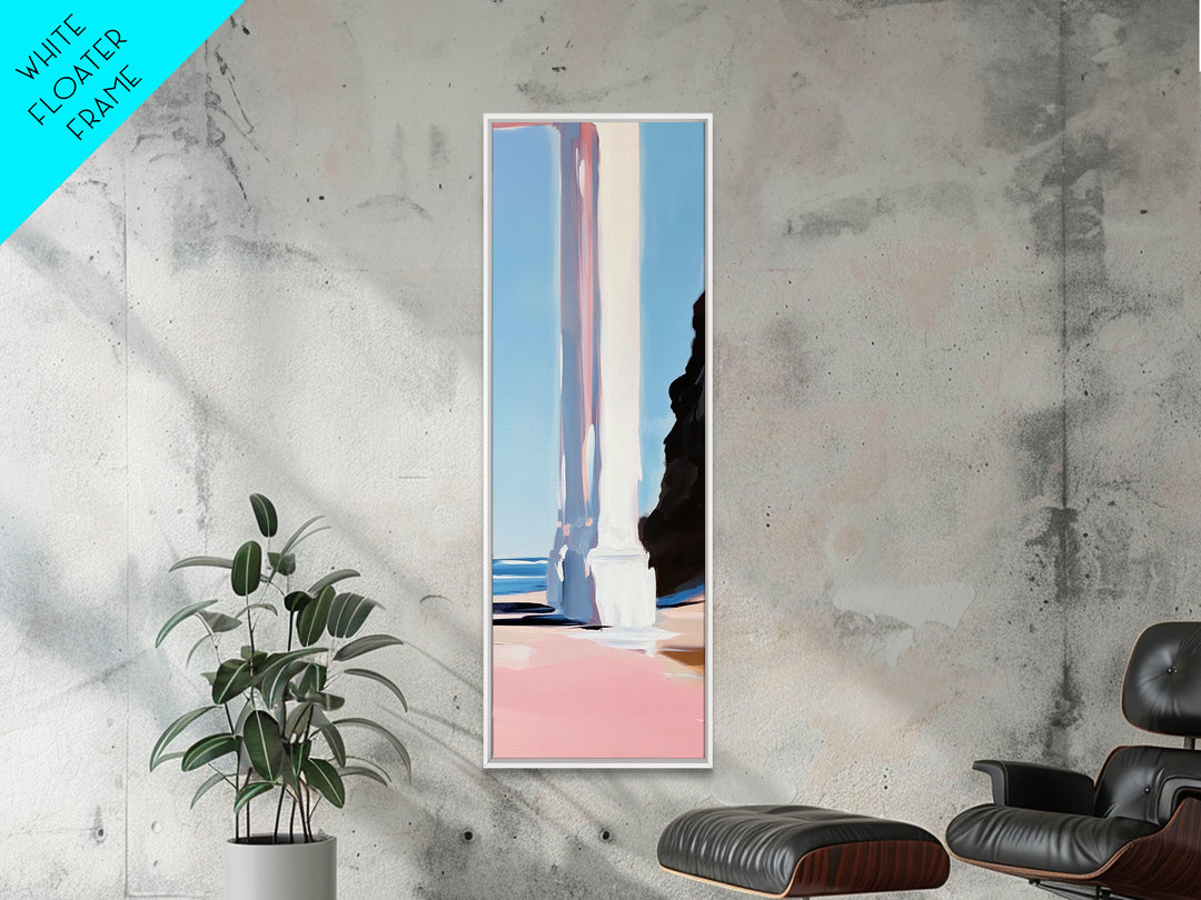 Beach Archway, Coastal Escape, Sunlit Ocean View, Tropical Paradise, Travel Inspired Home Decor, Light and Airy Aesthetic, Canvas Print