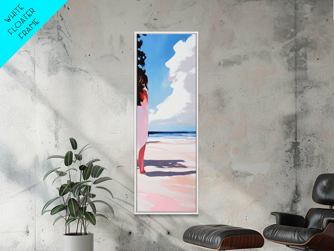 Beach Reflection, Coastal, Minimalist, Canvas Print, Modern Wall Art, Seaside Decor, Ocean Painting, Living Room Wall Art