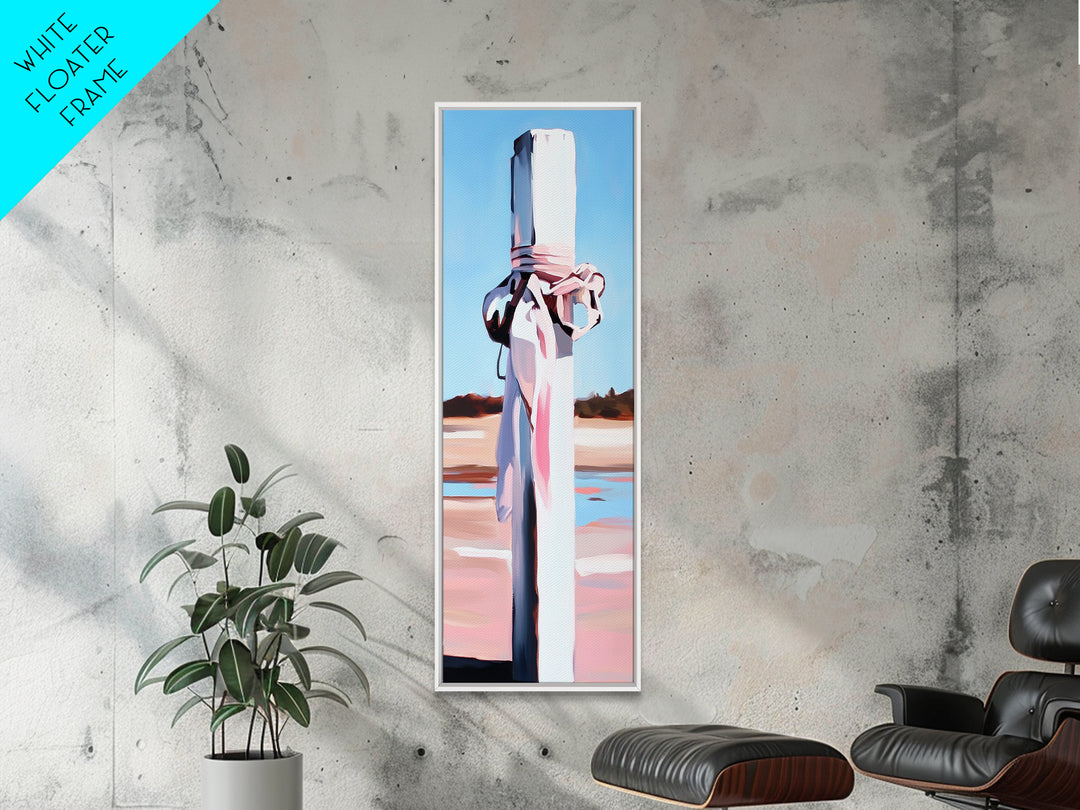 Nautical Post, Ocean, Rustic, Canvas Print, Seaside Wall Art, Coastal Decor, Nautical Theme, Minimalist Beach House Art