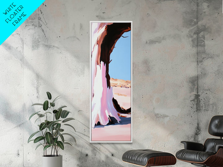 Desert Arch, Pink Sand, Minimalist Landscape, Framed Canvas Print, Boho Wall Art, Southwest Decor, Living Room Art, Nature Inspired