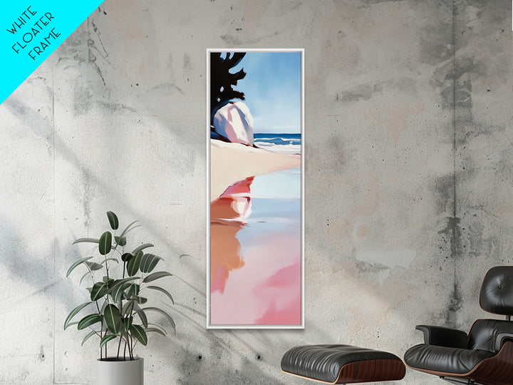 Ocean Reflection, Coastal Wall Art, Beach House Decor, Minimalist Seascape, Framed Canvas Print, Tranquil Blue Art, Nautical Style