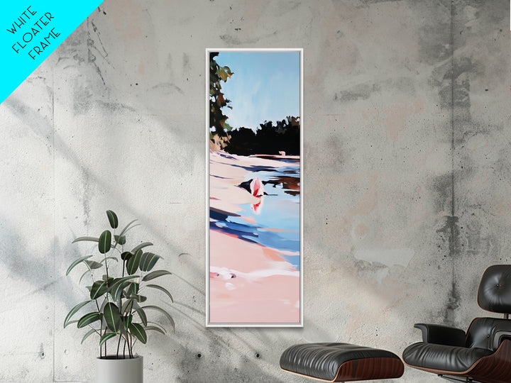 Beach Shell, Seaside Tranquility, Framed Canvas Print, Coastal Home Decor, Ocean Serenity, Boho Aesthetic, Calm and Relaxing Art