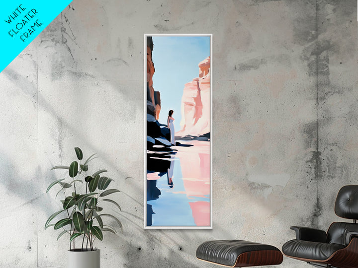 Desert Serenity, Soft Pastel Wall Art, Minimalist Landscape, Boho Art, Southwest Decor, Nature Painting, Living Room Canvas Print