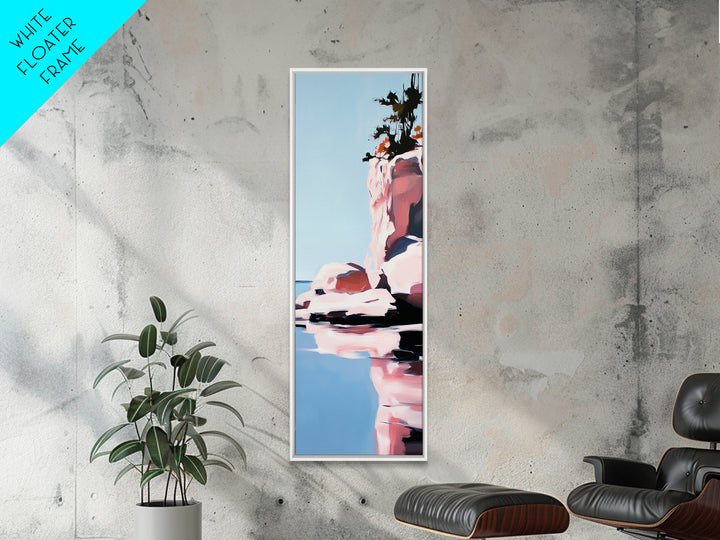 Ocean Horizon, Beach House Art, Coastal Vibes, Soft Pastel Painting, Dreamy Seascape, Nautical Home Decor, Large Framed Canvas Print