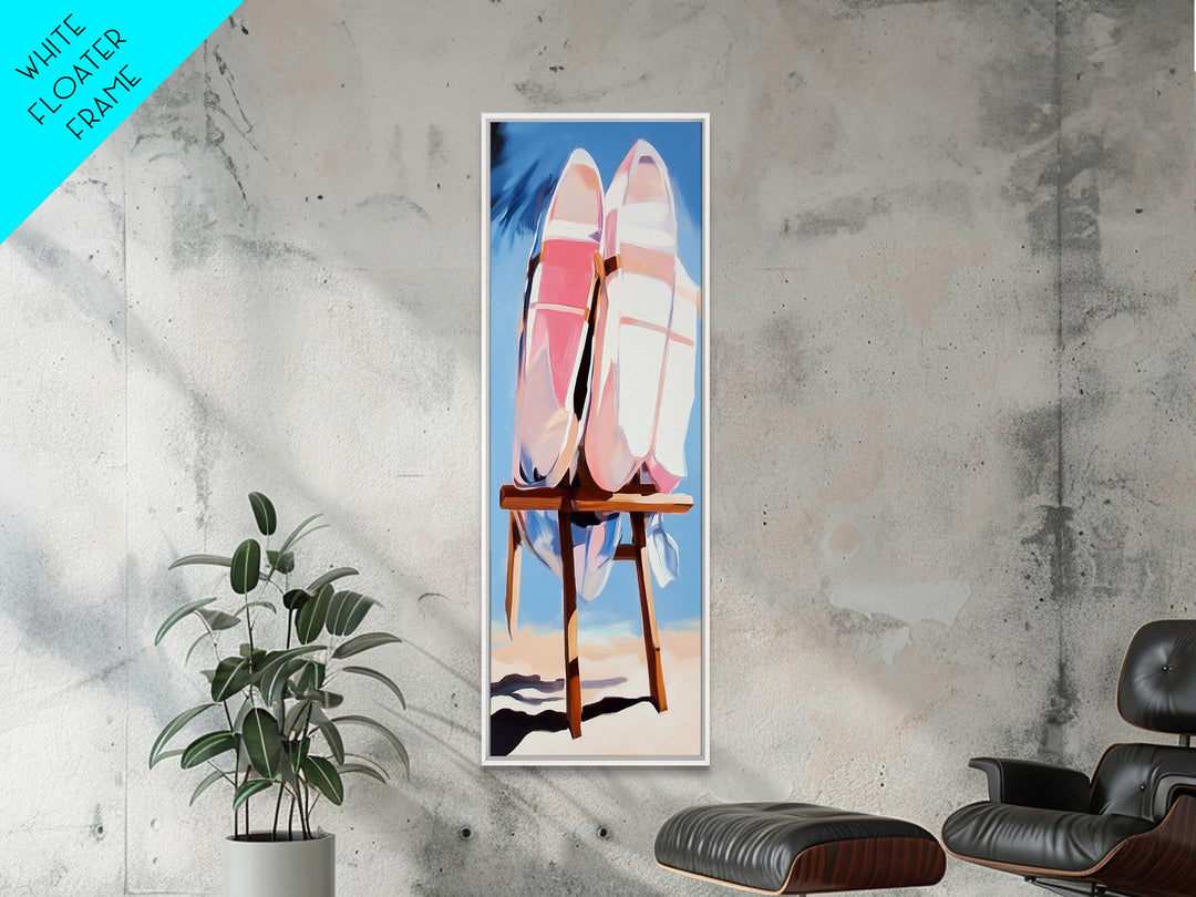 Beach Kayaks, Coastal Wall Art, Nautical Decor, Canvas Print, Minimalist Art, Modern Home Art, Summer Aesthetic, Boho Wall Art