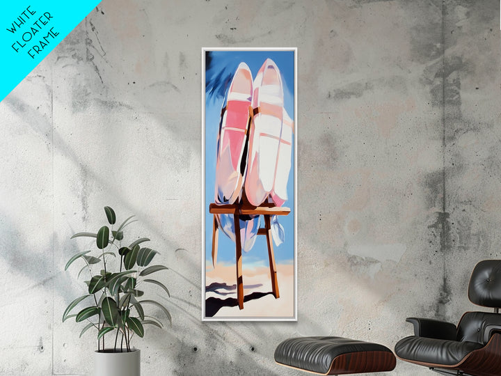 Beach Kayaks, Coastal Wall Art, Nautical Decor, Canvas Print, Minimalist Art, Modern Home Art, Summer Aesthetic, Boho Wall Art