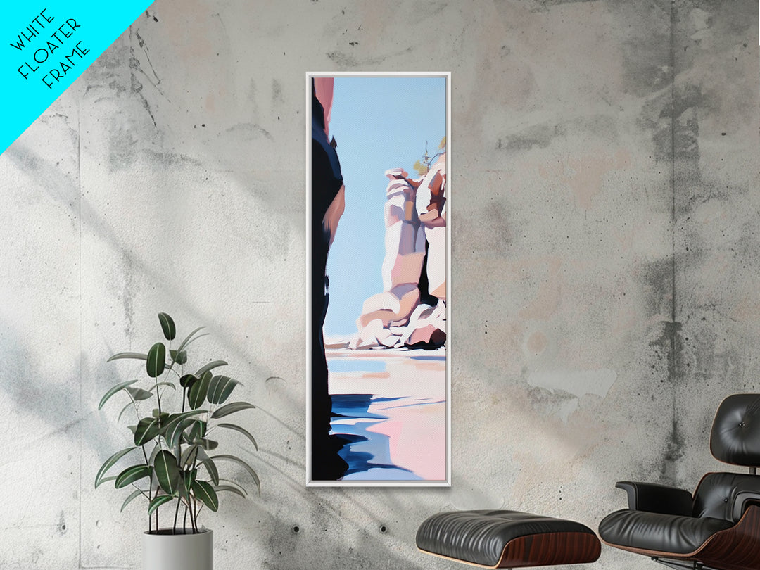 Rock Formations, Scenic Wall Art, Nature Canvas Print, Coastal Aesthetic, Modern Art, Earthy Tones, Landscape Painting, Zen Decor