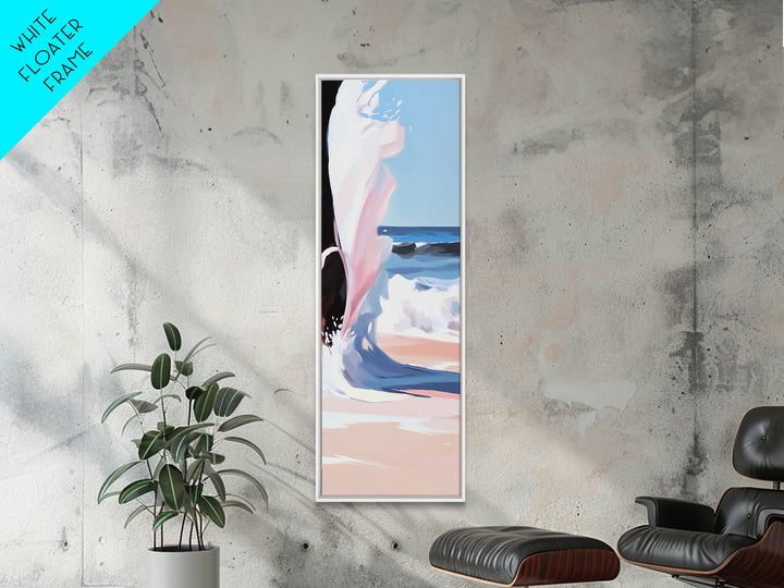 Coastal Wave, Pink Sunset, Canvas Print, Modern Beach Art, Abstract Ocean Wall Decor, Nautical Home Aesthetic, Living Room Art