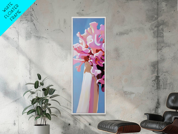 Romantic Bloom, Abstract Flowers, Pastel Art, Canvas Print, Feminine Home Decor, Minimalist Painting, Bedroom Aesthetic, Spring Wall Art