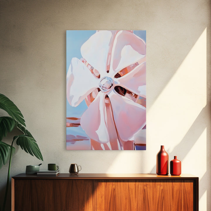 Boat Propeller, Maritime Art, Nautical Decor, Framed Canvas Print, Industrial Aesthetic, Modern Wall Art, Minimalist Home Decor