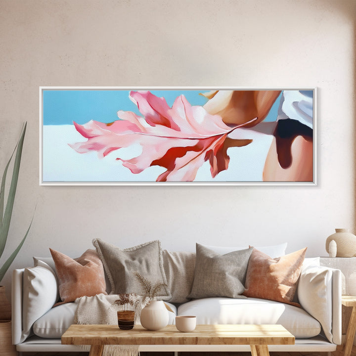 Autumn Leaf, Feminine Hand, Fall Tones, Framed Canvas Print, Cozy Wall Art, Minimalist Fall Decor, Neutral Aesthetic, Boho Art