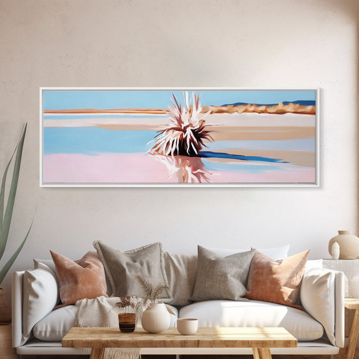 Desert Plant, southwestern wall art, arid landscape print, nature-inspired home decor, framed canvas print, boho aesthetic