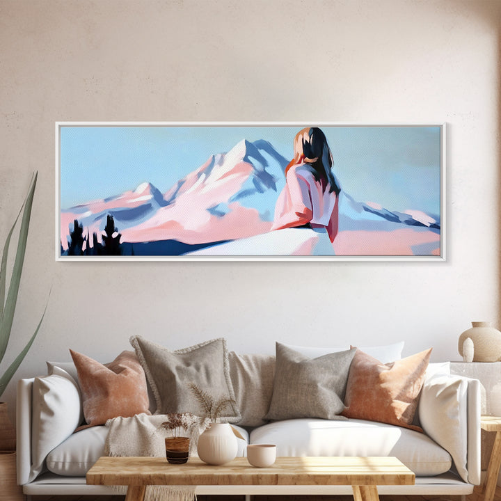 Serene Waters, Abstract Beach, Coastal Vibes, Soft Pastels, Canvas Print, Minimalist Art, Bedroom Wall Art, Contemporary Seascape