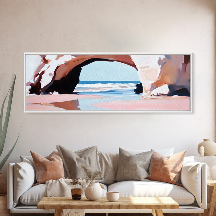 Ocean Arch, Coastal Landscape, Seaside Art, Canvas Print, Beach Wall Art, Living Room Decor, Nautical Wall Art, Modern Minimalist Art